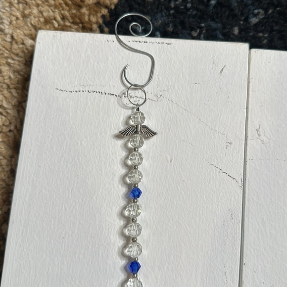 Angel's Rainbows 🌈 Born From Loss Suncatchers Angel Wings & Heart Blue and Clear - Picture 7 of 11